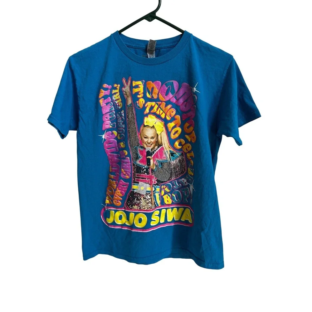 JoJo Siwa DREAM the Tour T Shirt Youth L Blue Nickelodeon Concert